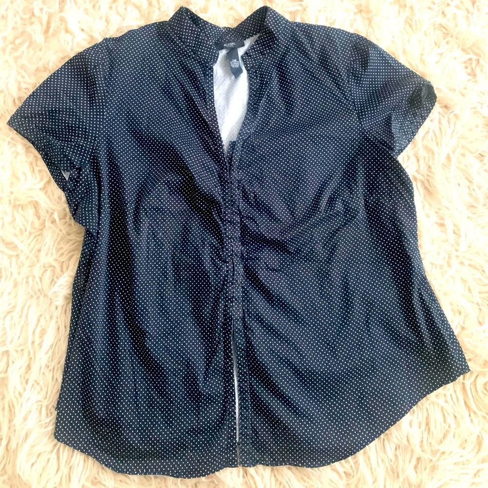 Alfani | Polka Dot Button Up Shirt Short Sleeve - Picture 3 of 10